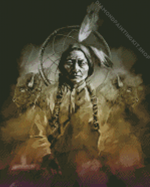 Sitting Bull Native American Chief Diamond Painting