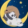 Sleepy Bears In Crescent Moon Diamond Painting