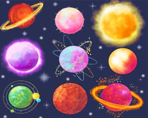 Space Planets Diamond Painting