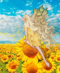 Sunflower Angel Diamond Painting