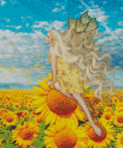 Sunflower Angel Diamond Painting