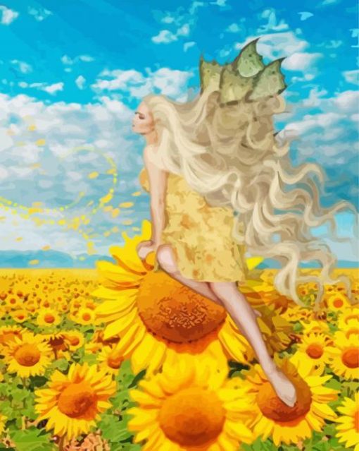 Sunflower Angel Diamond Painting