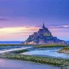 Sunset At Mont Saint Michel Diamond Painting