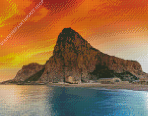 Sunset At Gibraltar Diamond Painting