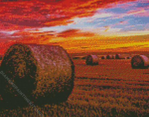 Sunset Harvest View Diamond Painting