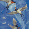 Swallow Birds Diamond Painting