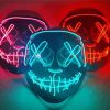 Three Neon Masks Diamond Painting