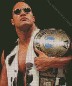 WWE Champion The Rock Diamond Painting