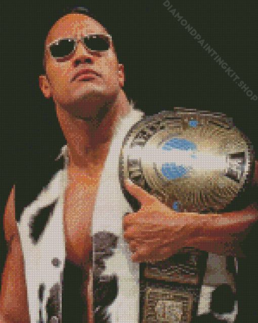 WWE Champion The Rock Diamond Painting