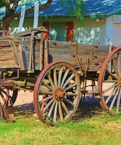 Western Wagon Diamond Painting