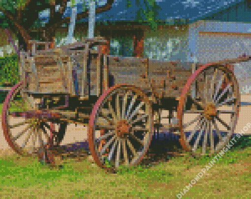 Western Wagon Diamond Painting