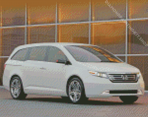 White Honda Odyssey Diamond Painting