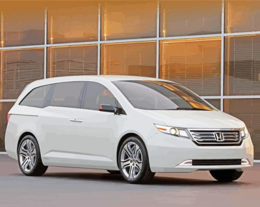 White Honda Odyssey Diamond Painting