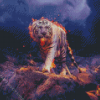 White Lightning Tiger Diamond Painting