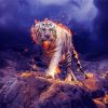 White Lightning Tiger Diamond Painting