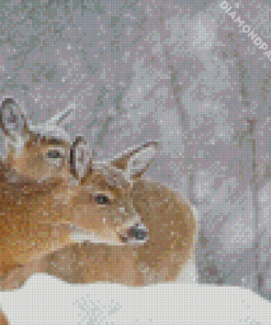 Winter Deers Diamond Painting