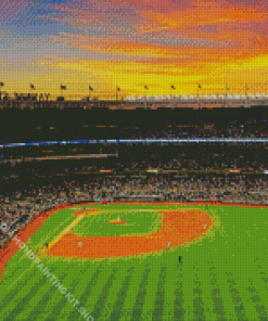 Yankee Stadium Sunset Diamond Painting