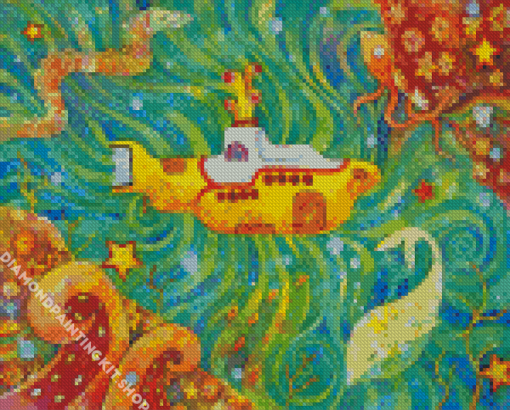 Yellow Submarine Art Diamond Painting