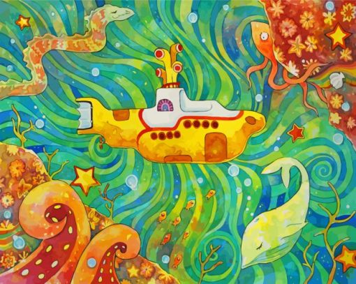 Yellow Submarine Art Diamond Painting