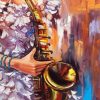 Abstarct Saxophone Player Diamond Painting