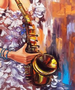 Abstarct Saxophone Player Diamond Painting