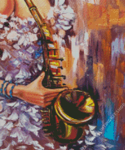 Abstarct Saxophone Player Diamond Painting