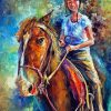 Abstract Girl And Horse Art Diamond Painting