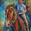 Abstract Girl And Horse Art Diamond Painting