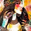 Abstract Gypsy Girl Diamond Painting