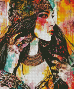 Abstract Gypsy Girl Diamond Painting