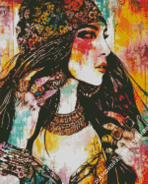 Abstract Gypsy Girl Diamond Painting