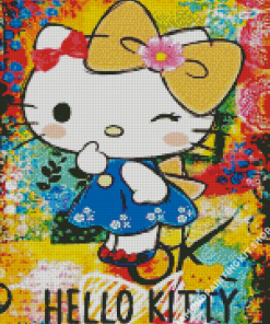 Abstract Hello Kitty Diamond Painting