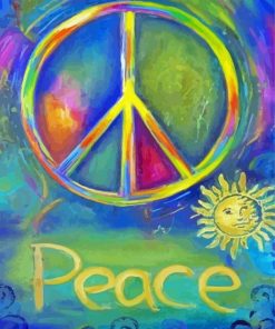 Abstract Peace Symbol Diamond Painting