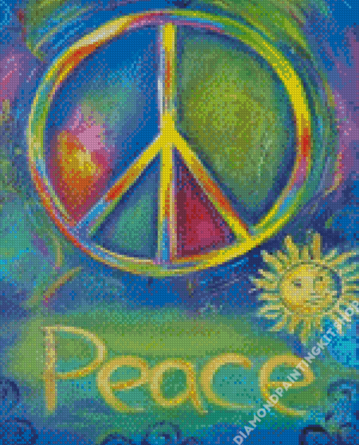 Abstract Peace Symbol Diamond Painting