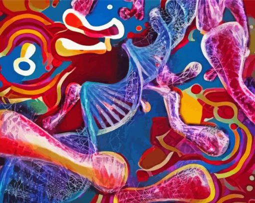 Abstract Dna Diamond Painting