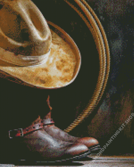 Aestehtic Cowboy Hat Diamond Painting