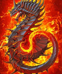 Aesthetic Dragon Fire Diamond Painting