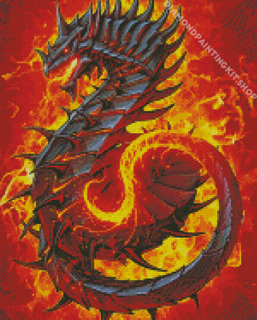 Aesthetic Dragon Fire Diamond Painting