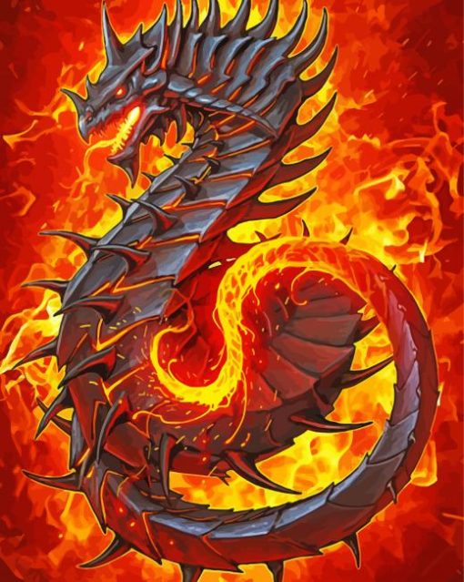 Aesthetic Dragon Fire Diamond Painting