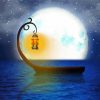 Aesthetic Boat Moon Diamond Painting