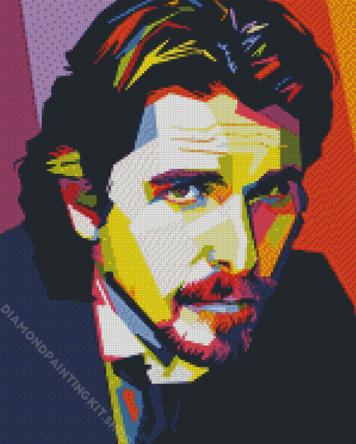 Christian Bale Pop Art Diamond Painting