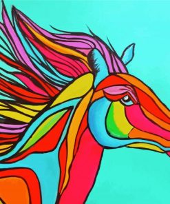 Aesthetic Colorful Horse Diamond Painting