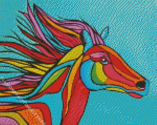 Aesthetic Colorful Horse Diamond Painting