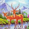 Aesthetic Deer Couple Diamond Painting