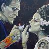 Aesthetic Frankenstein And The Bride Diamond Painting