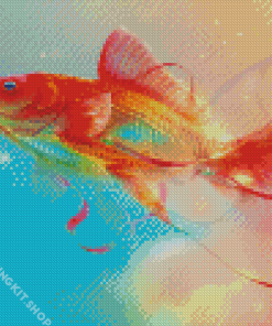 Aesthetic Gold Fish Art Diamond Painting