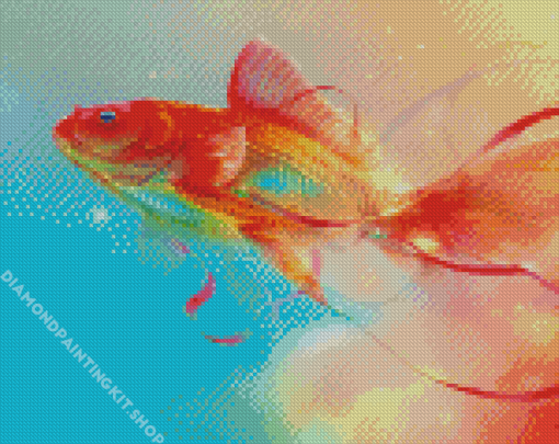 Aesthetic Gold Fish Art Diamond Painting