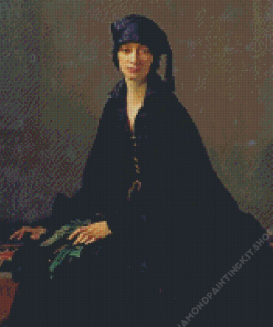 Aesthetic Lady In Black Diamond Painting