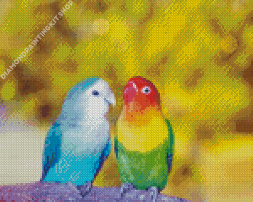 Aesthetic Lovebirds Diamond Painting