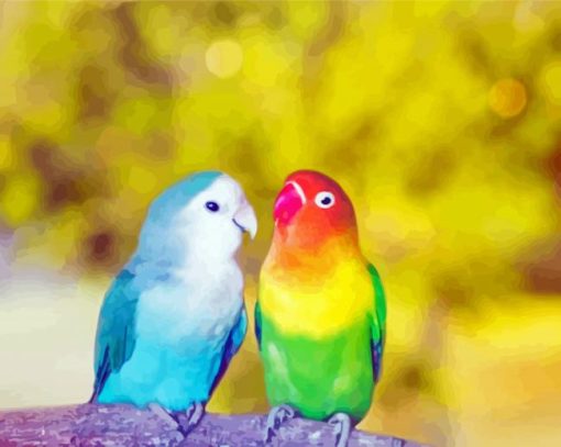 Aesthetic Lovebirds Diamond Painting